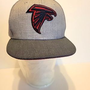 Atlanta Falcons Cap Fitted Mens 7 3/8 Black Red New Era NFL Football